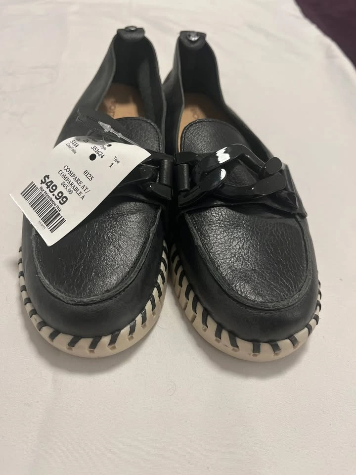 Bottero Comfort Leather Loafers - Size 8 - Black - NWT - photo 3