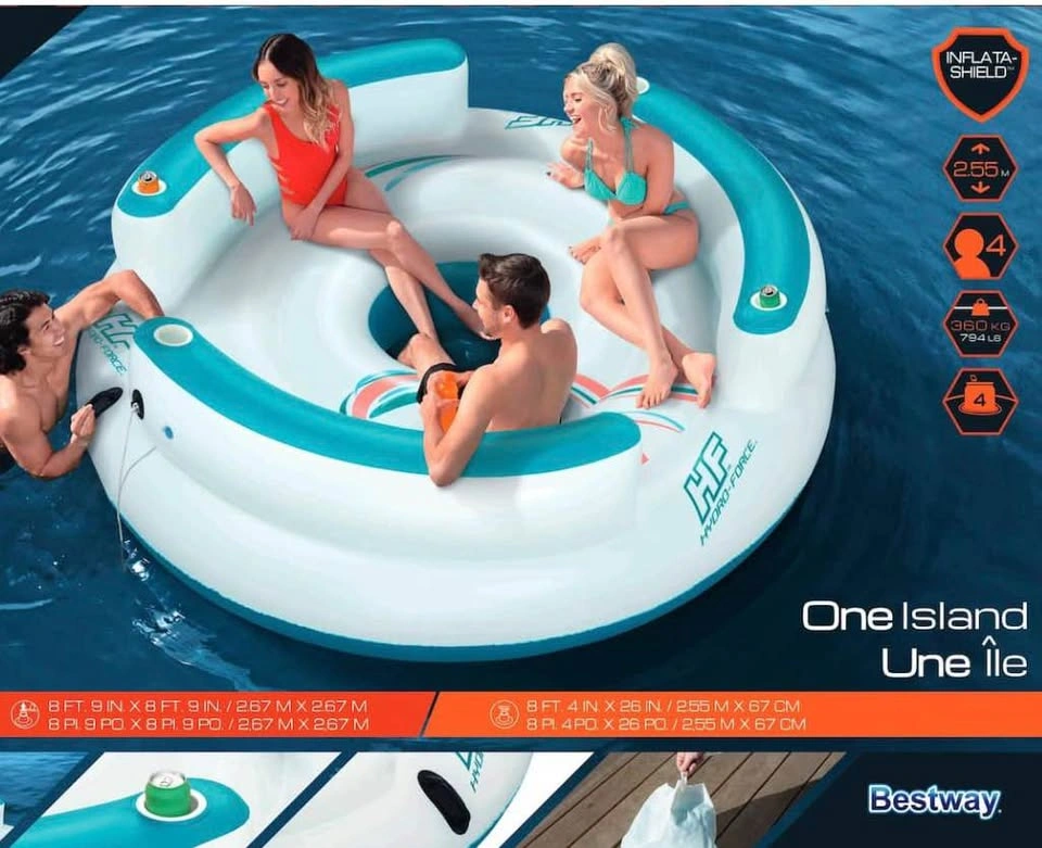 4 Person Inflatable 8ft Floating Party Island (New in Box) - photo 2