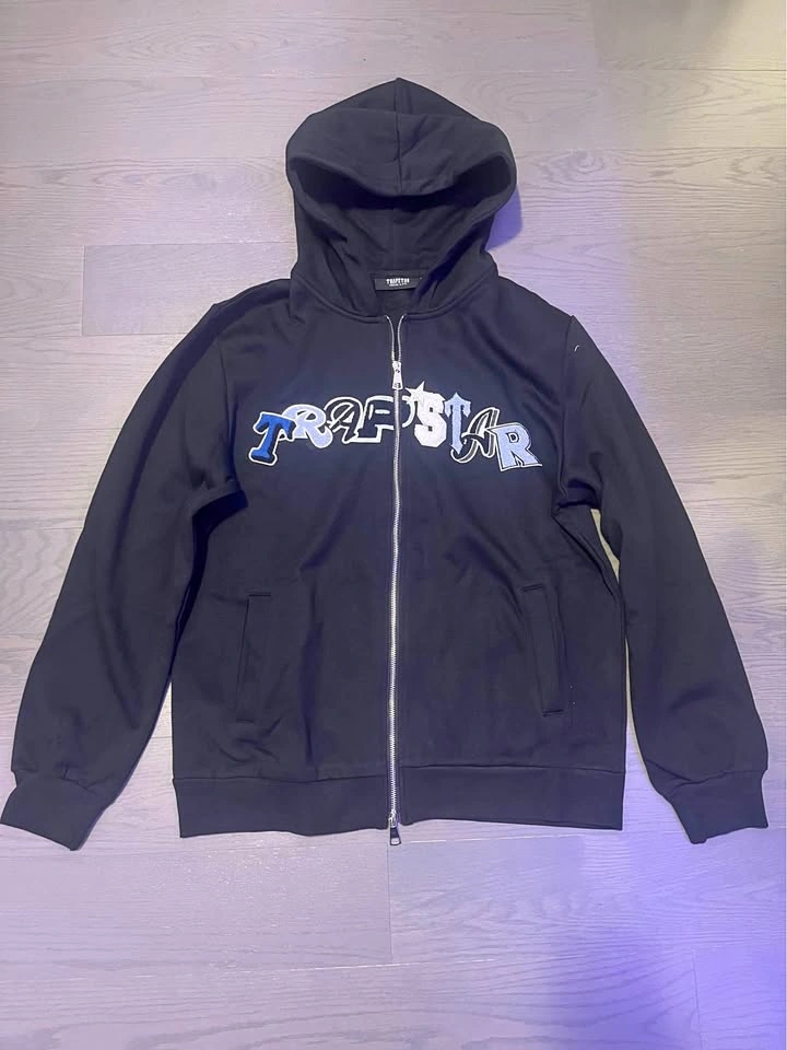 Trapstar Wildcard Zipup Black and Blue