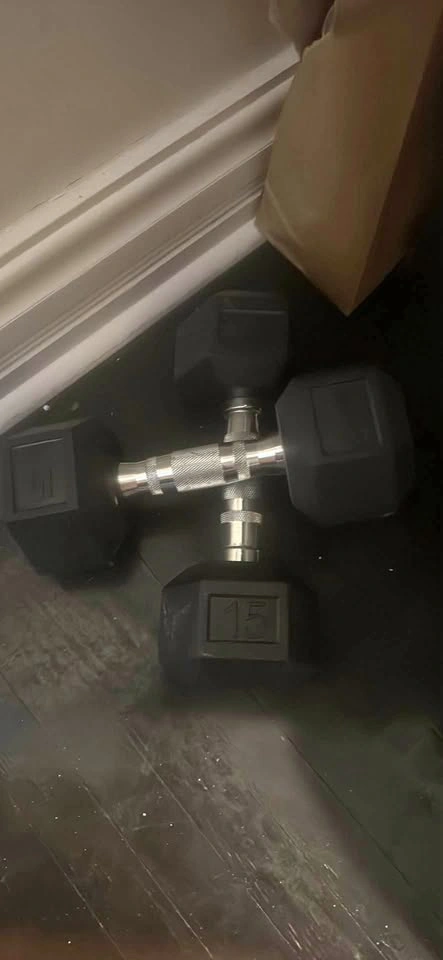 GoZone 15 lb Dumbbells x2