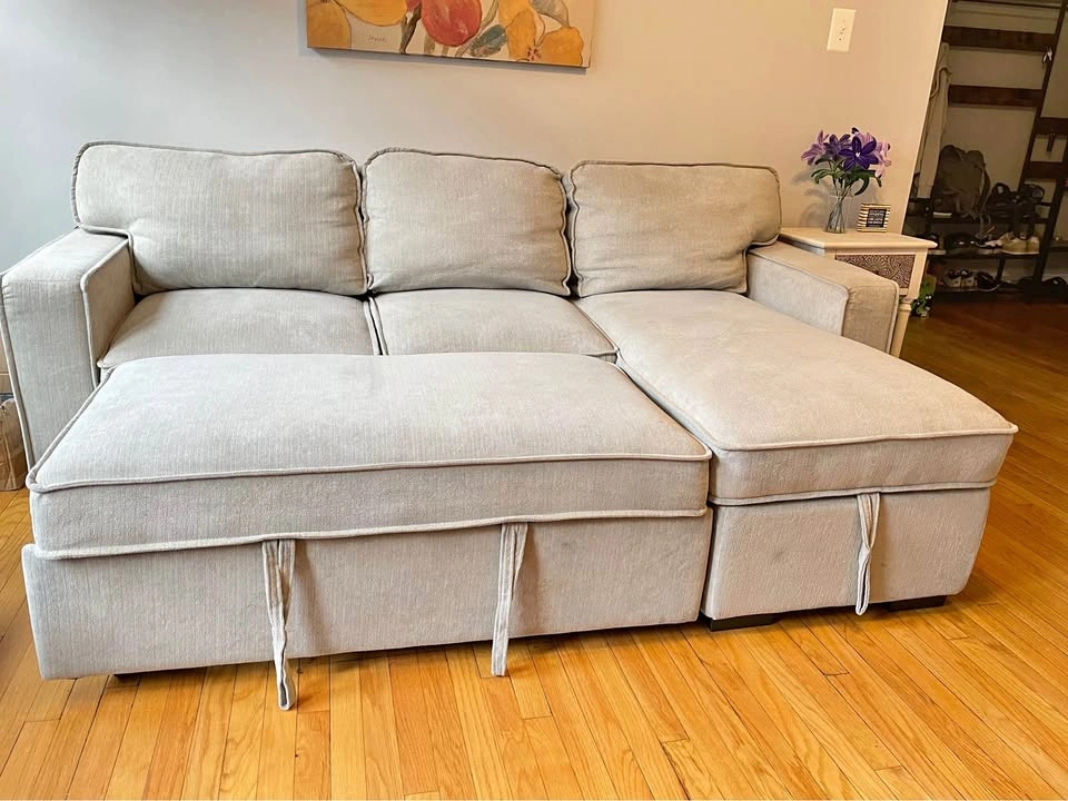 Couch with Pullout Bed and USB Charging Port