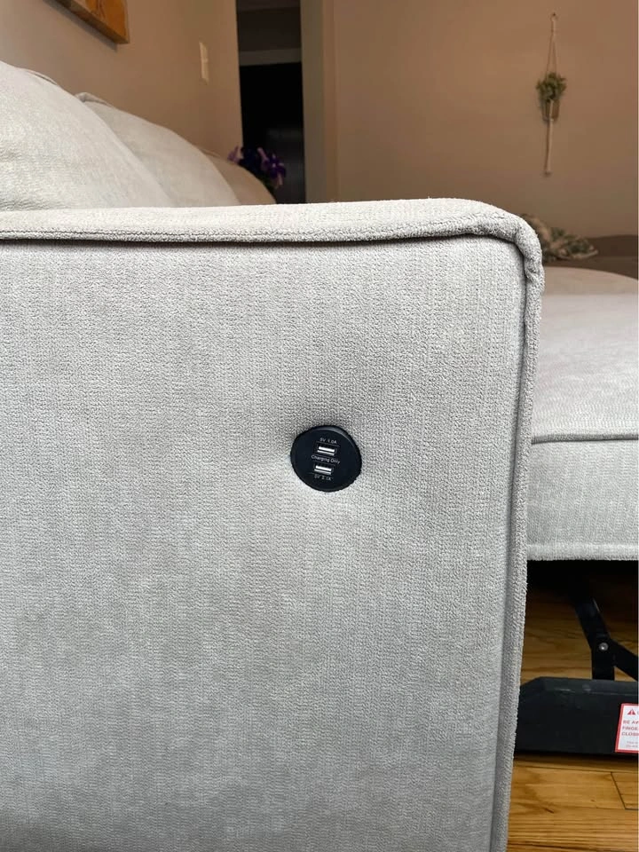 Couch with Pullout Bed and USB Charging Port - photo 4