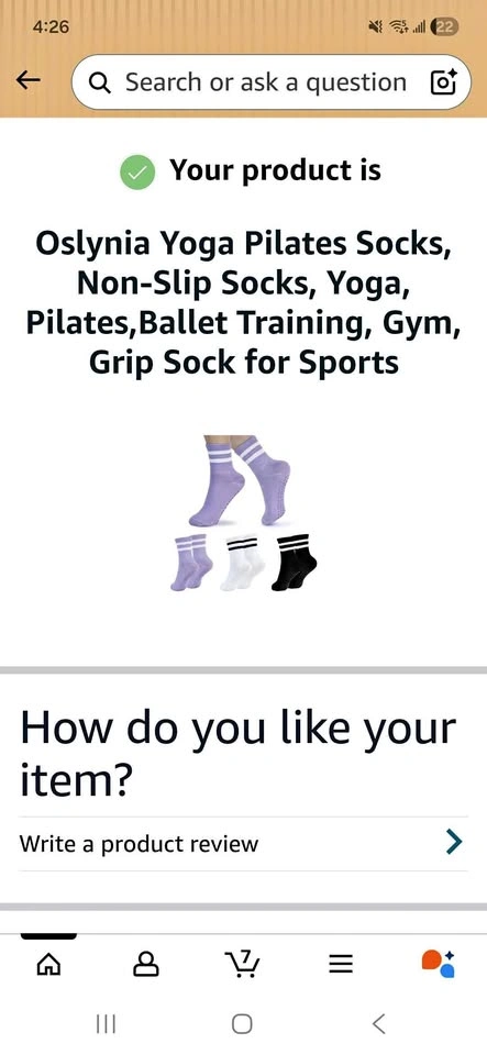 Oslynia Non-Slip Yoga Pilates Grip Socks sku 0285