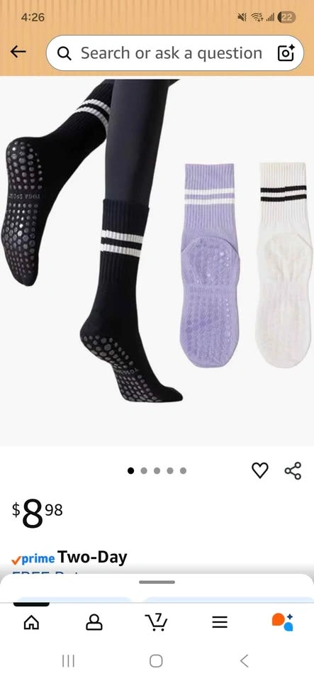 Oslynia Non-Slip Yoga Pilates Grip Socks sku 0285 - photo 2