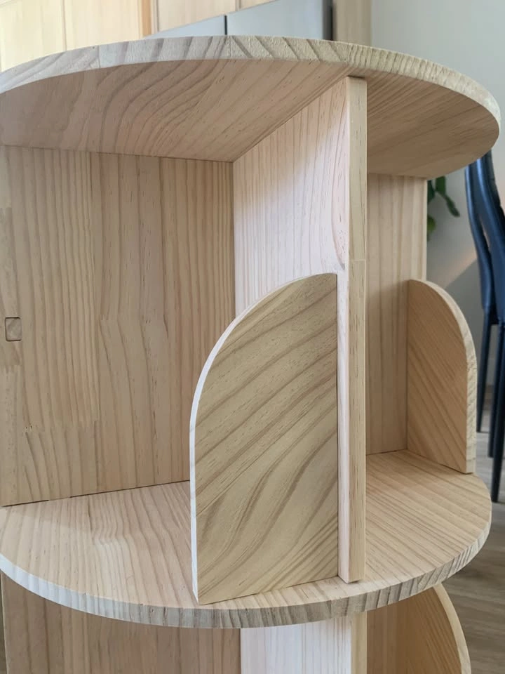 360° 2-Tier Wood Rotating Display Rack - photo 2