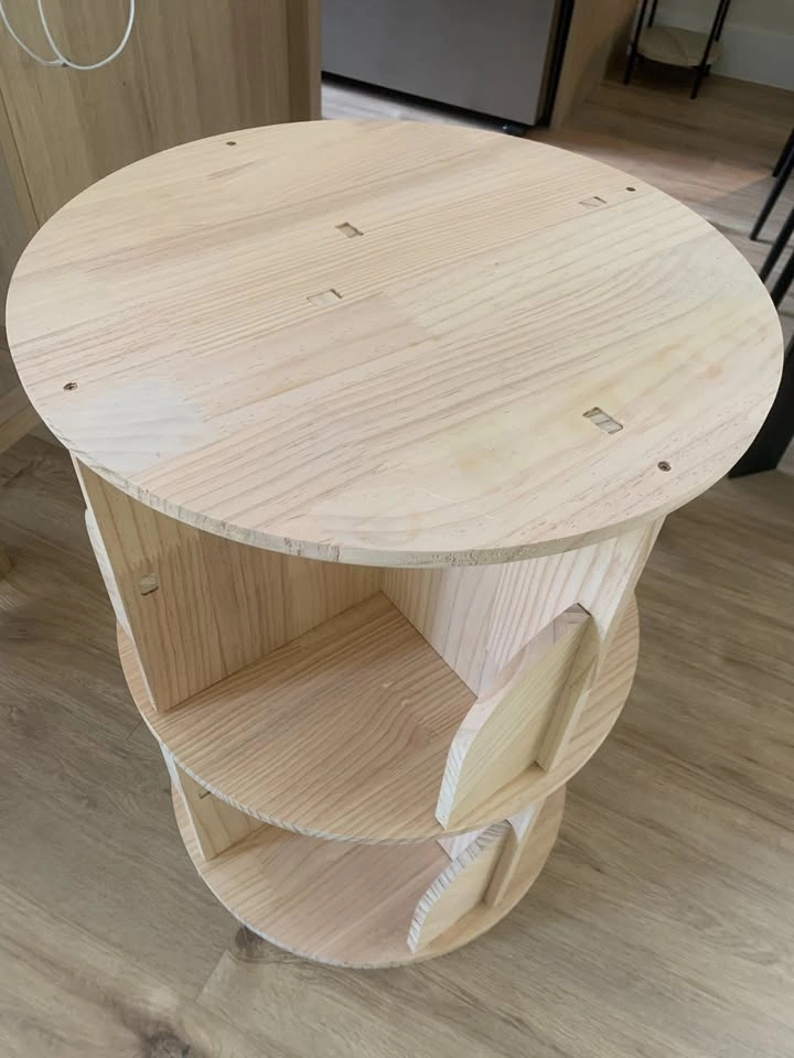 360° 2-Tier Wood Rotating Display Rack - photo 3