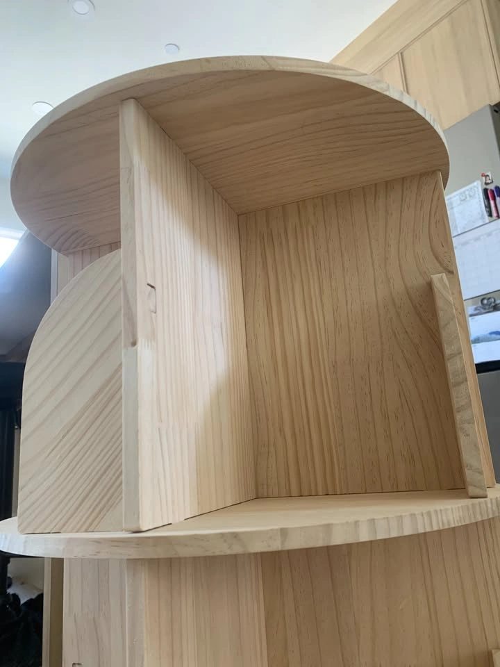 360° 2-Tier Wood Rotating Display Rack - photo 4
