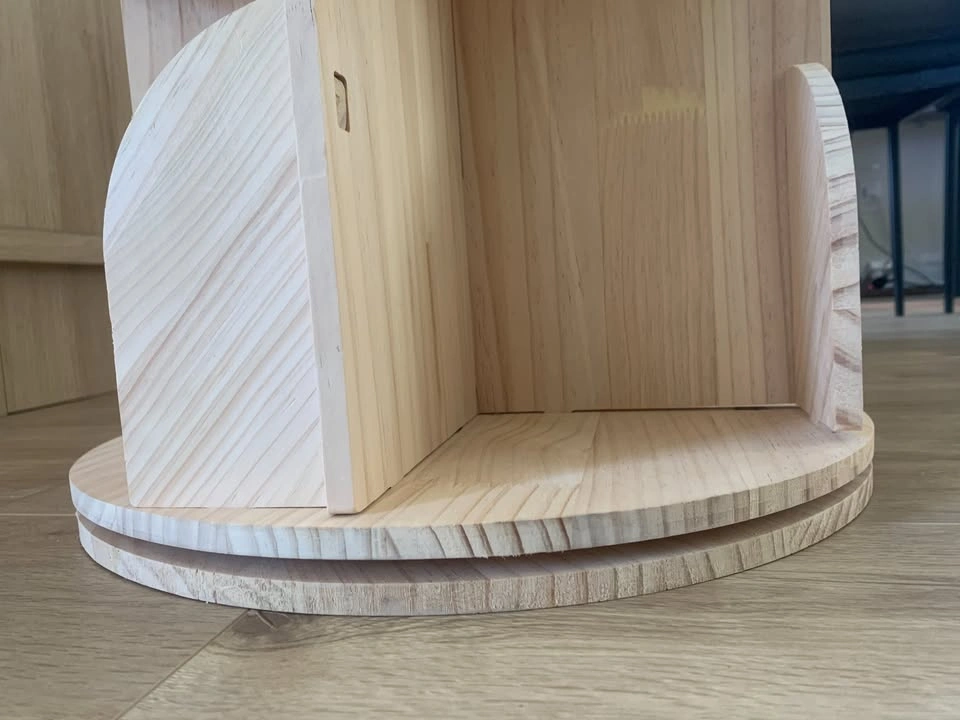 360° 2-Tier Wood Rotating Display Rack - photo 5