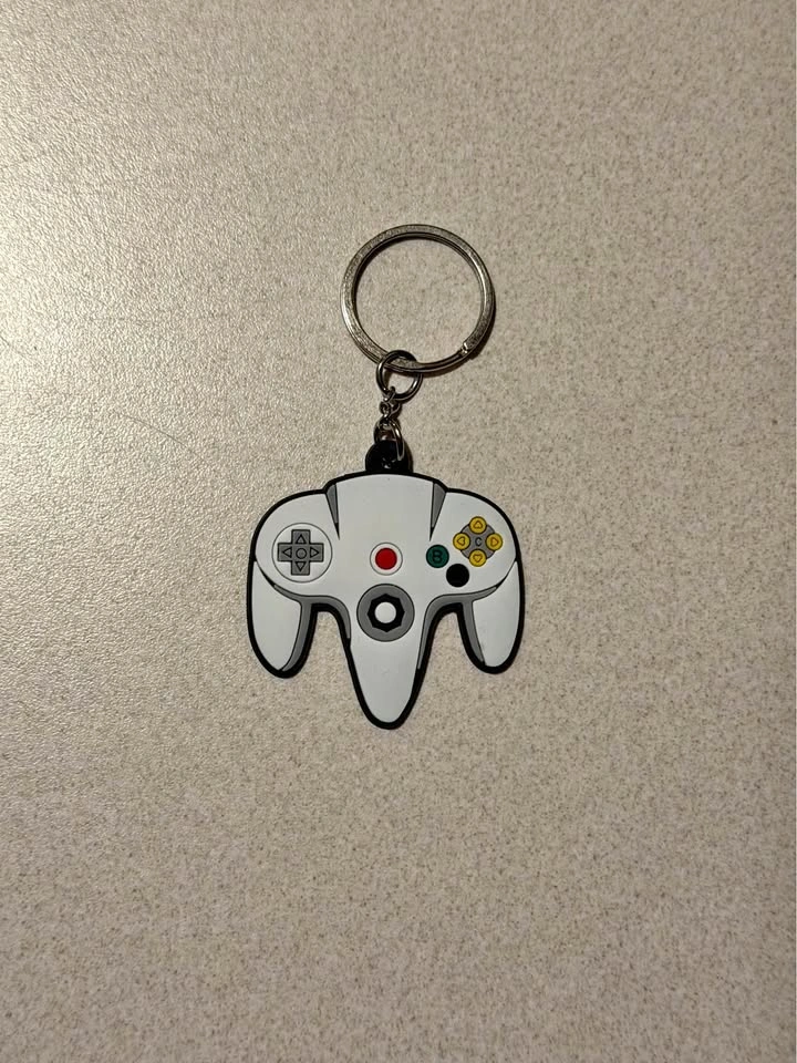 White N64 Keychain
