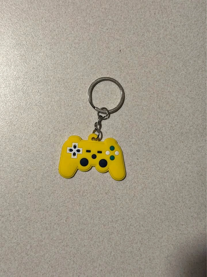 Yellow PS3 Keychain