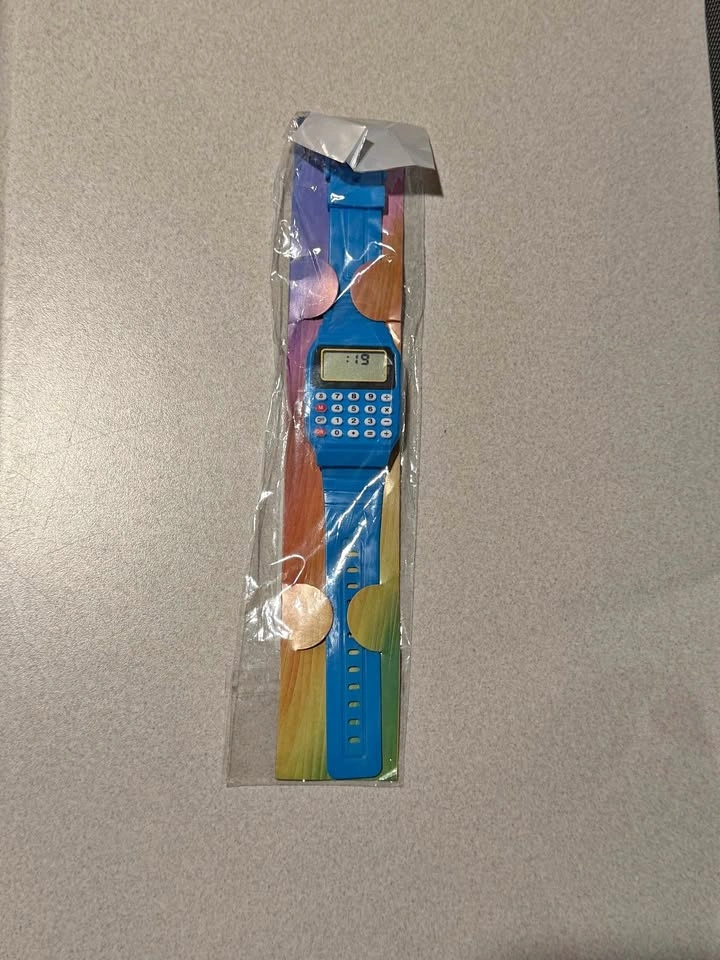 Blue Calculator Watch