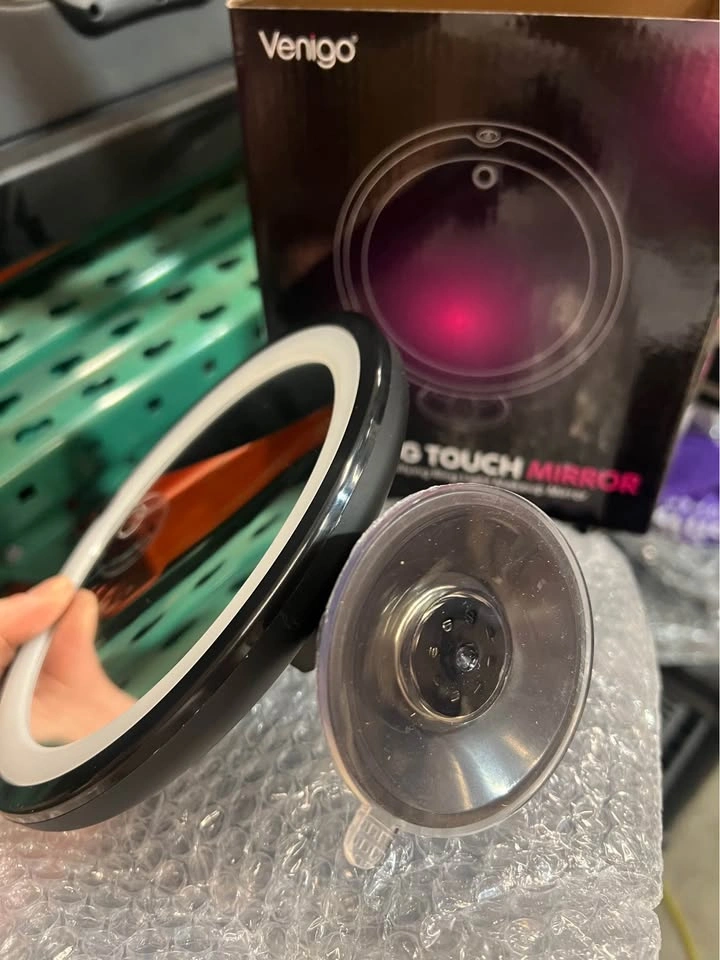 Venigo 10x Magnifying Dimming Touch Ring Light Makeup Mirror - B - photo 3