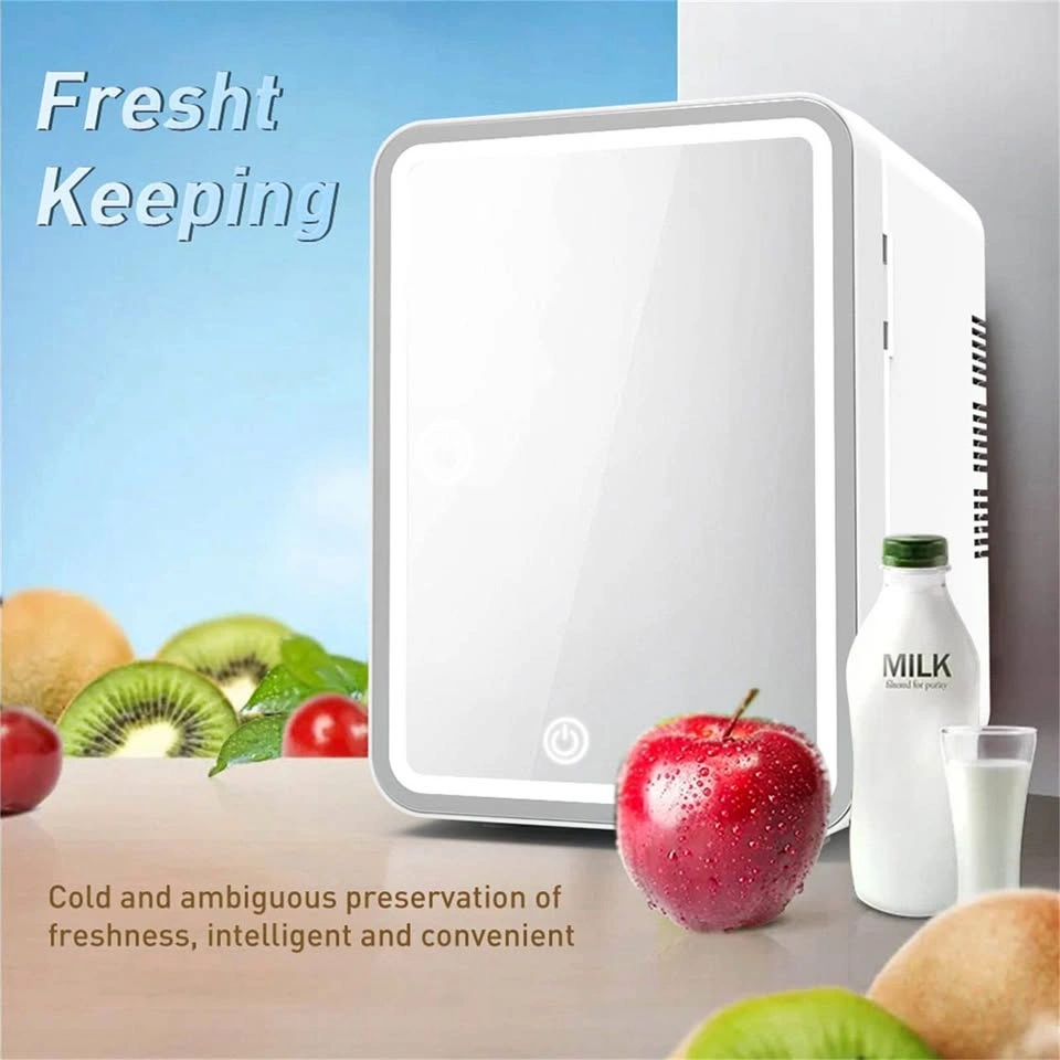 Portable Mini Fridge 4L with Mirror LED Light