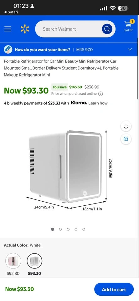 Portable Mini Fridge 4L with Mirror LED Light - photo 4