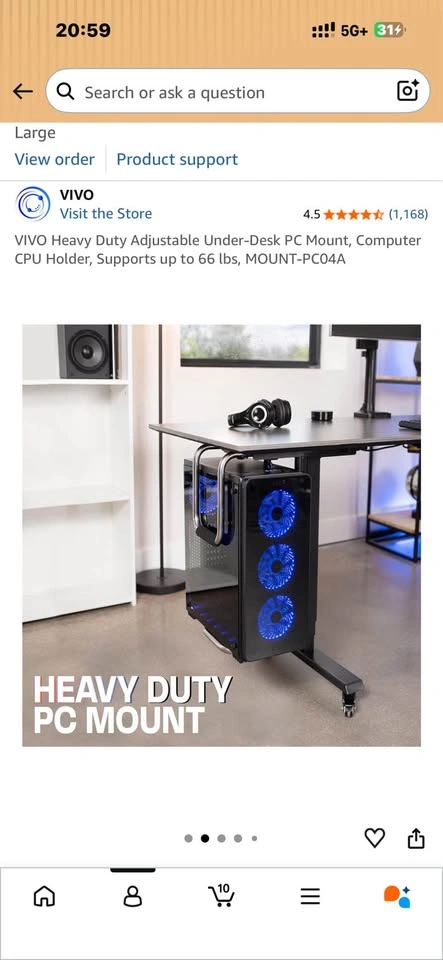 Adjustable VIVO Under-Desk PC Mount - photo 5