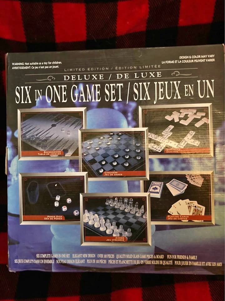 6-in-1 Chess/Game Set $20