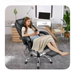 Massage Reclining Office Chair with Footrest