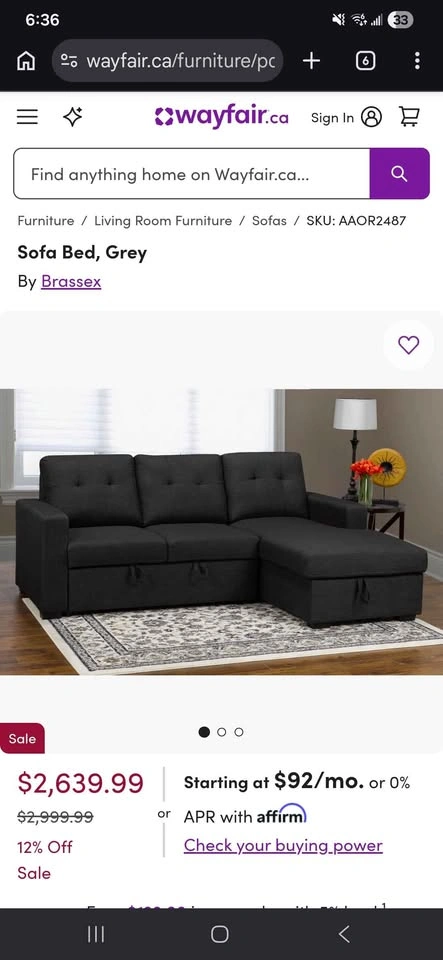 Blue Left-Facing Sectional Sofa Cover - photo 2