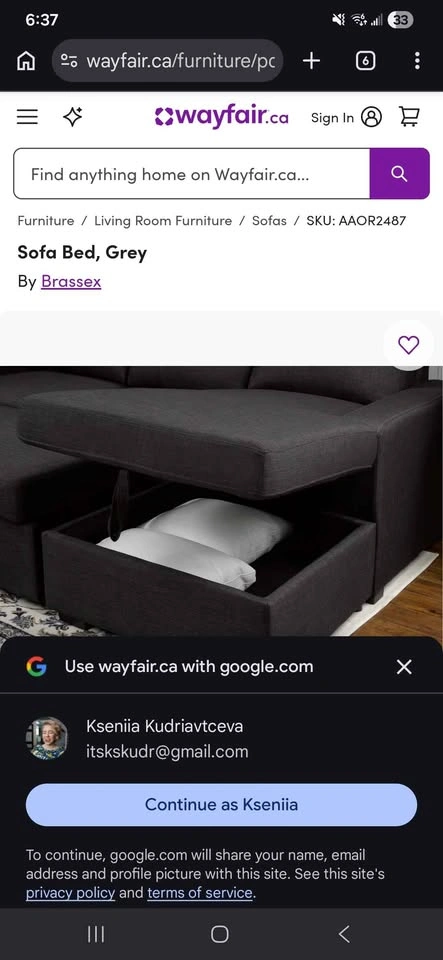 Blue Left-Facing Sectional Sofa Cover - photo 3