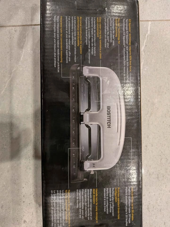 Bostitch All-Metal 3-Hole Punch 20 Sheet New - photo 5