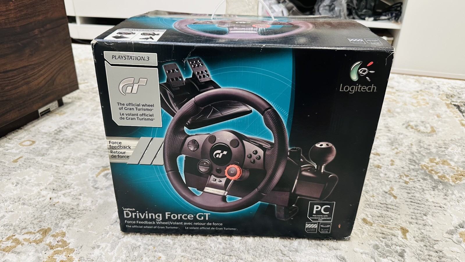 Logitech Driving Force GT Racing Wheel PS3 PC Open Box