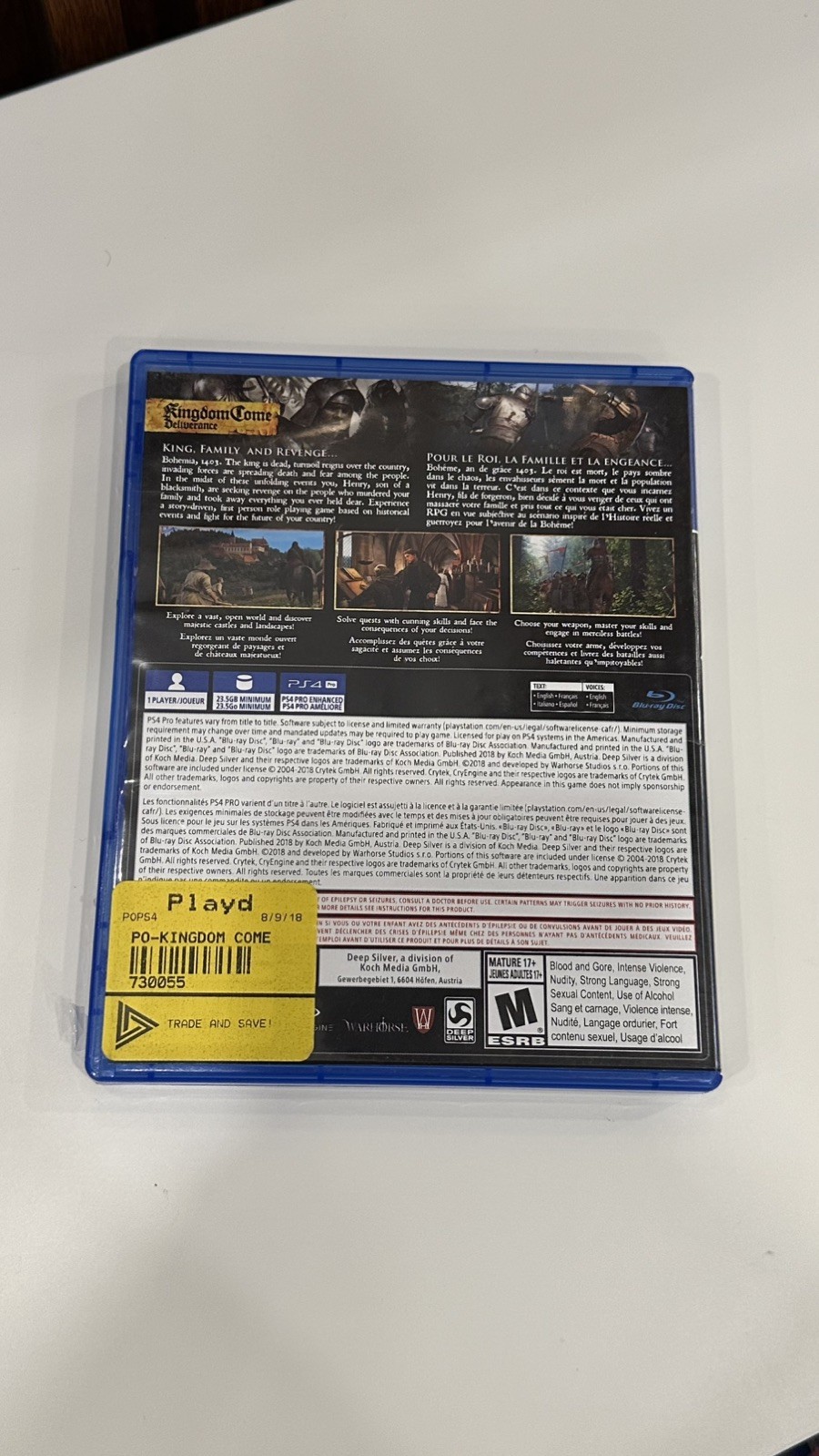 Kingdom Come Deliverance PS4 2018 Sony PlayStation 4 RPG - photo 2