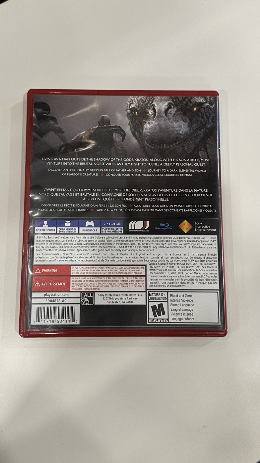 God of War PS4 PlayStation 4 Game Complete Tested - photo 2