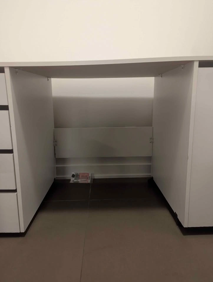 White Work Desk with Wheels - photo 4