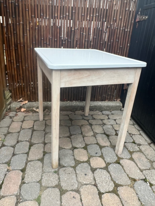 Vintage Table with Drawer and Porcelain Top - photo 4