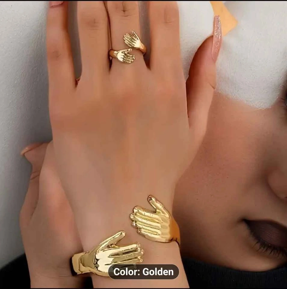 2pcs Stylish Open Ring and Bracelet Set - photo 3