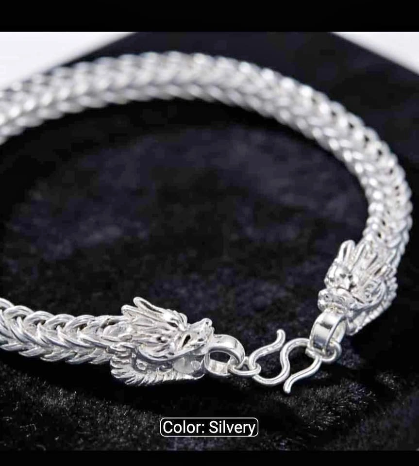 Men's and women's Double Dragon Head Bracelet - Collarbone Chain