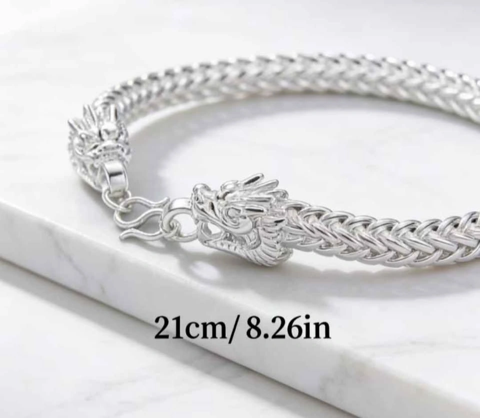 Men's and women's Double Dragon Head Bracelet - Collarbone Chain - photo 5