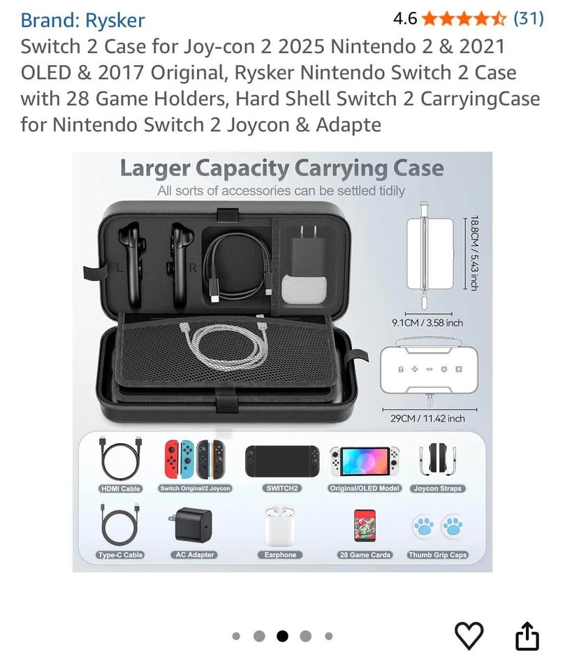 Switch 2 Case for Joy-con 2 2025 - photo 3