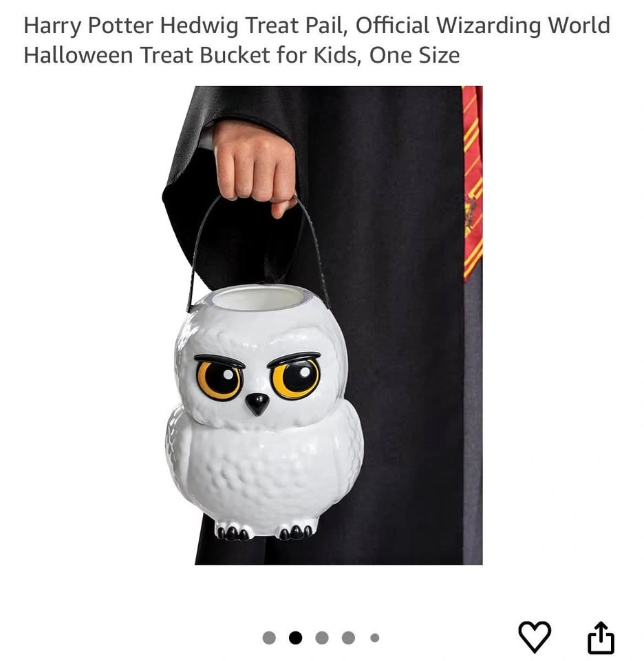 Harry Potter Hedwig Treat Pail - Wizarding World Halloween Bucke