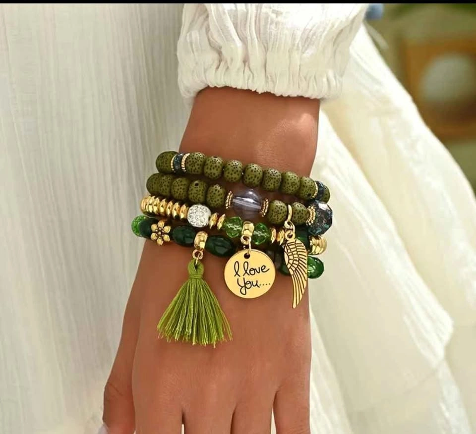 Men's & Women's Tassel Bracelets with Wings & 'I LOVE YOU' Penda