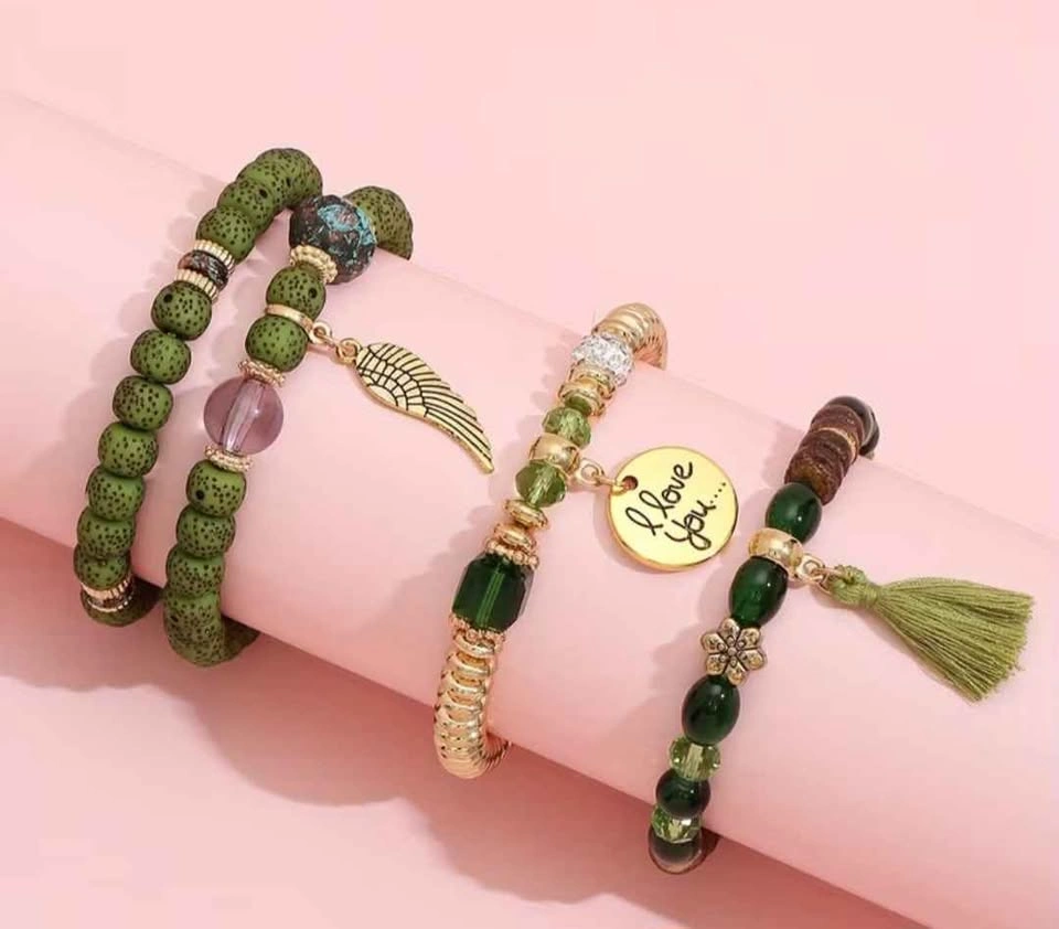 Set of 4 Bohemian Tassel Bracelets for Men and Women - photo 2