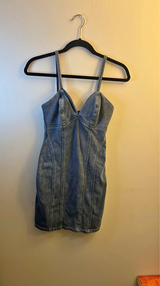 Guess Y2k Denim Strappy Dress