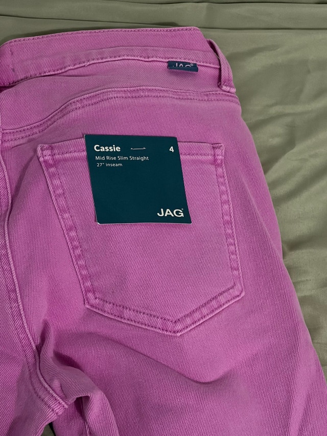 JAG Women Jeans Pink Size 4 Mid-Rise Slim Straight New w/ Tags - photo 4