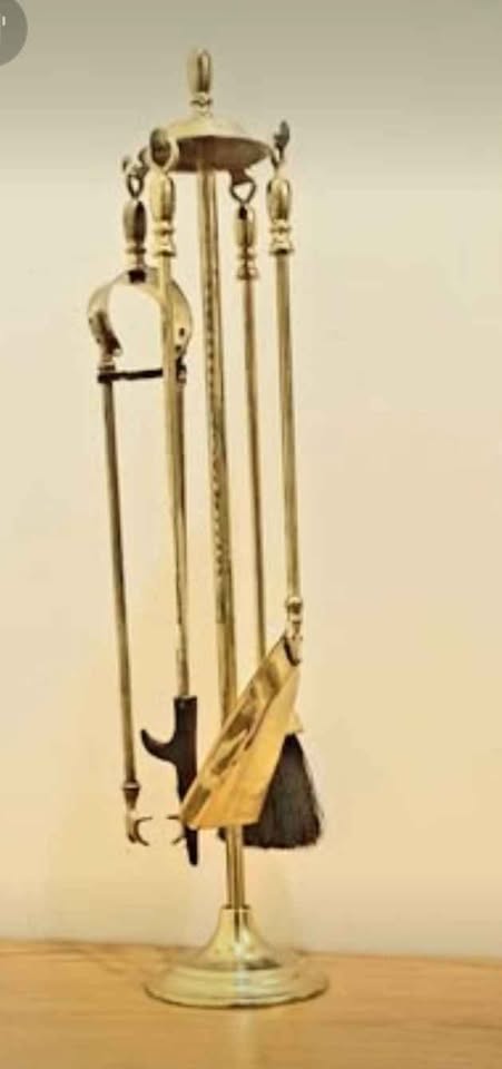 Antique Brass Fireplace Set - photo 2