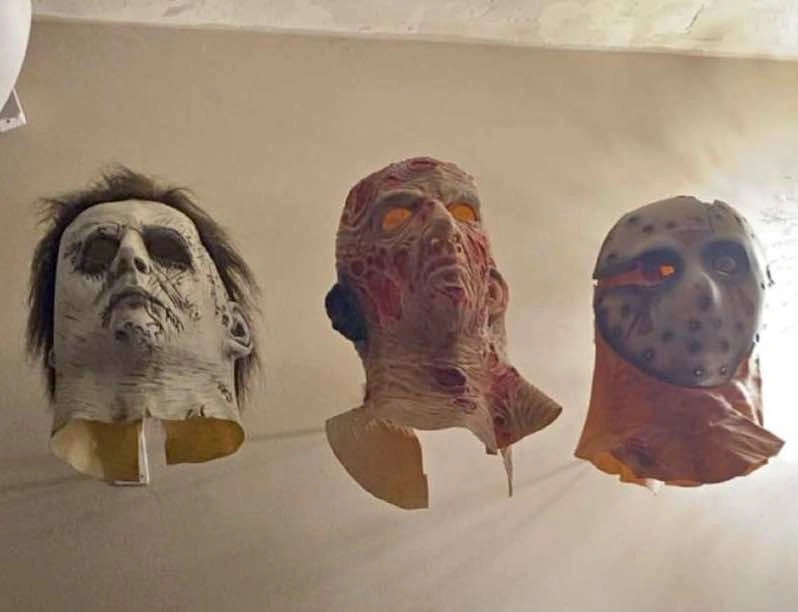 Horror/ Halloween Masks with Wall Mounts