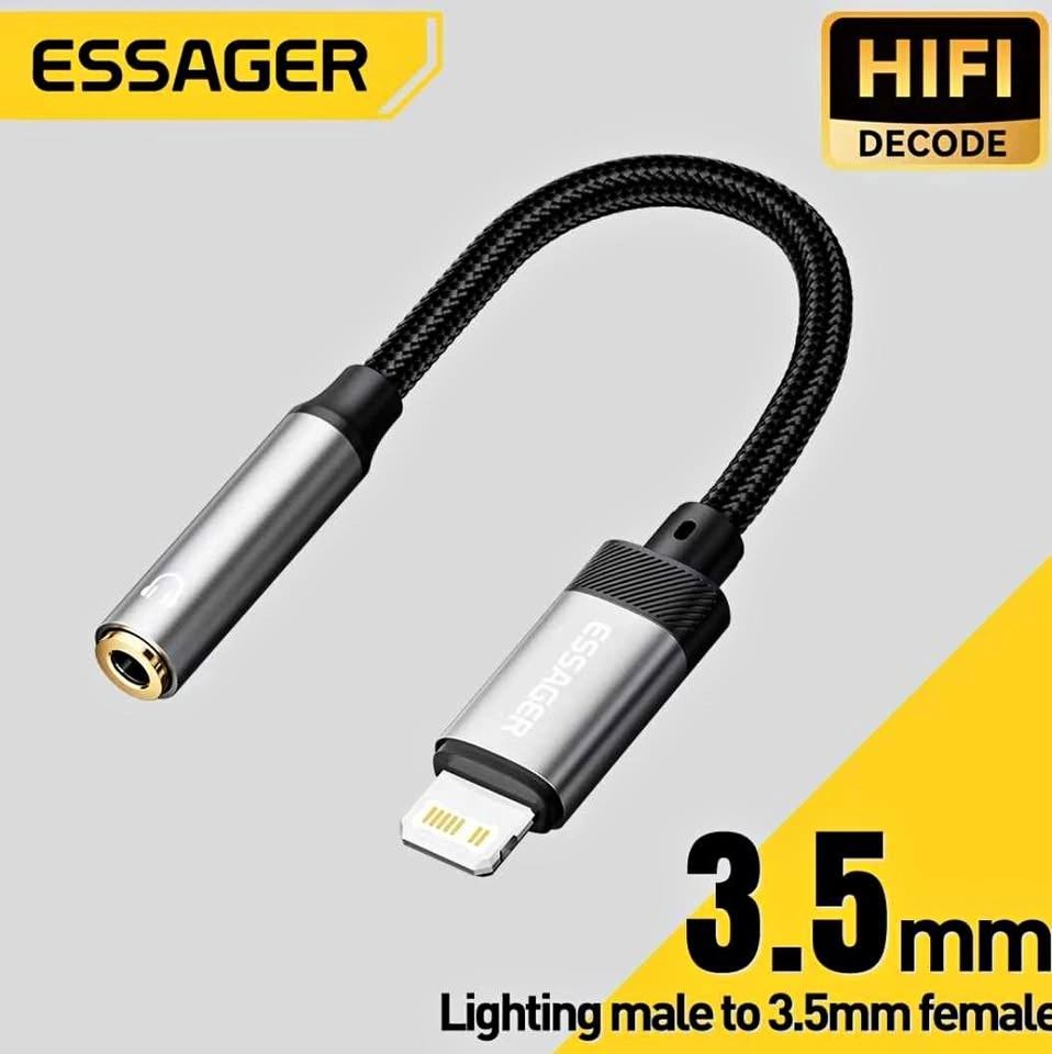 ESSAGER Lightning to 3.5mm Audio Adapter