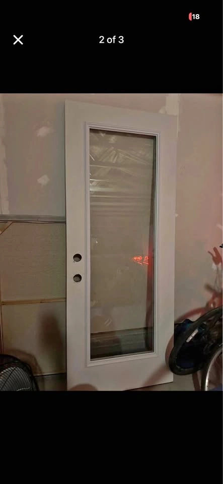 White Glass Panel Door