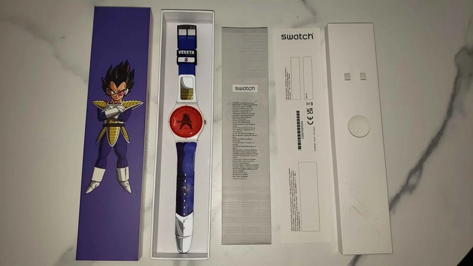 Swatch Dragon Ball Z Vegeta Watch (with box) - photo 2