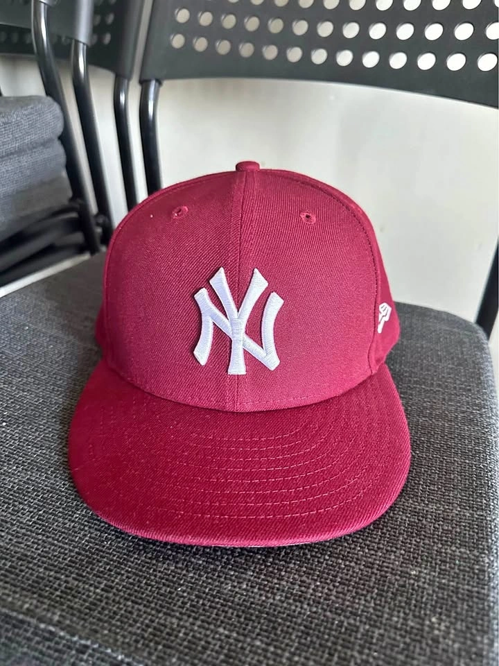 Men's New York Yankees New Era Maroon White Logo 59FIFTY Hat