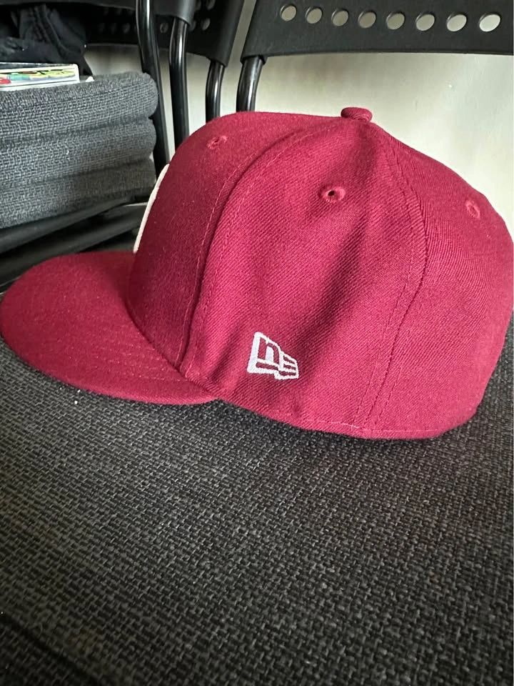 Men's New York Yankees New Era Maroon White Logo 59FIFTY Hat - photo 2