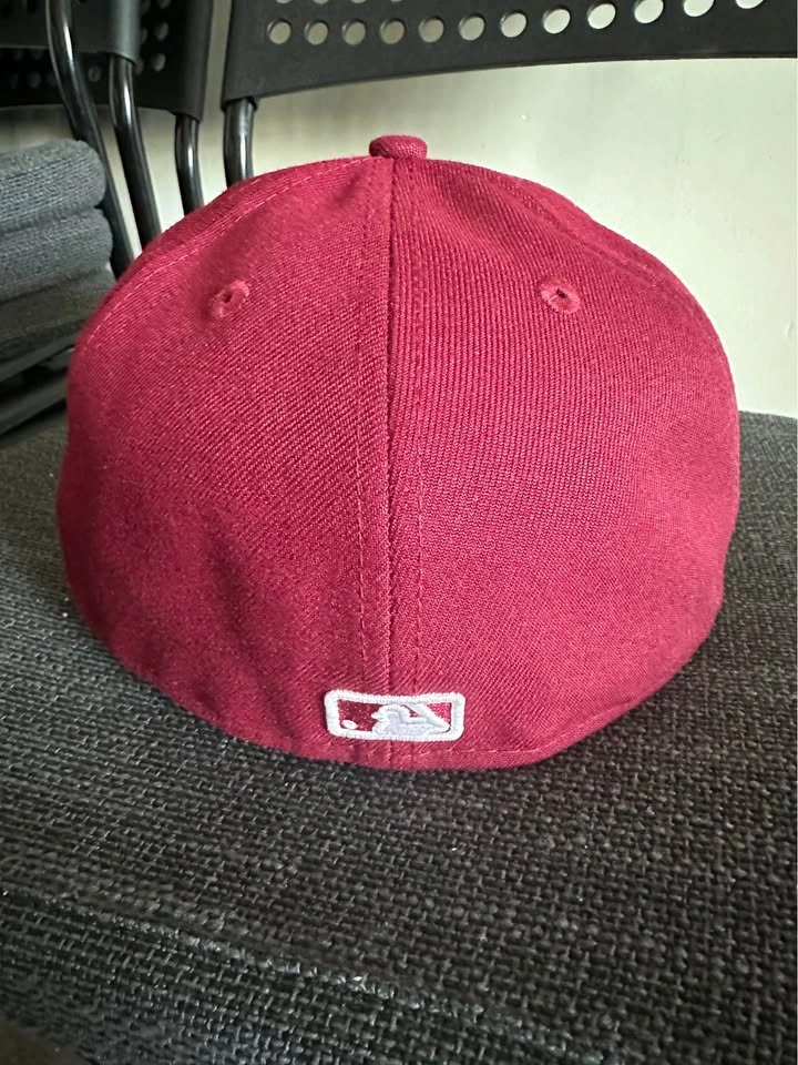 Men's New York Yankees New Era Maroon White Logo 59FIFTY Hat - photo 3