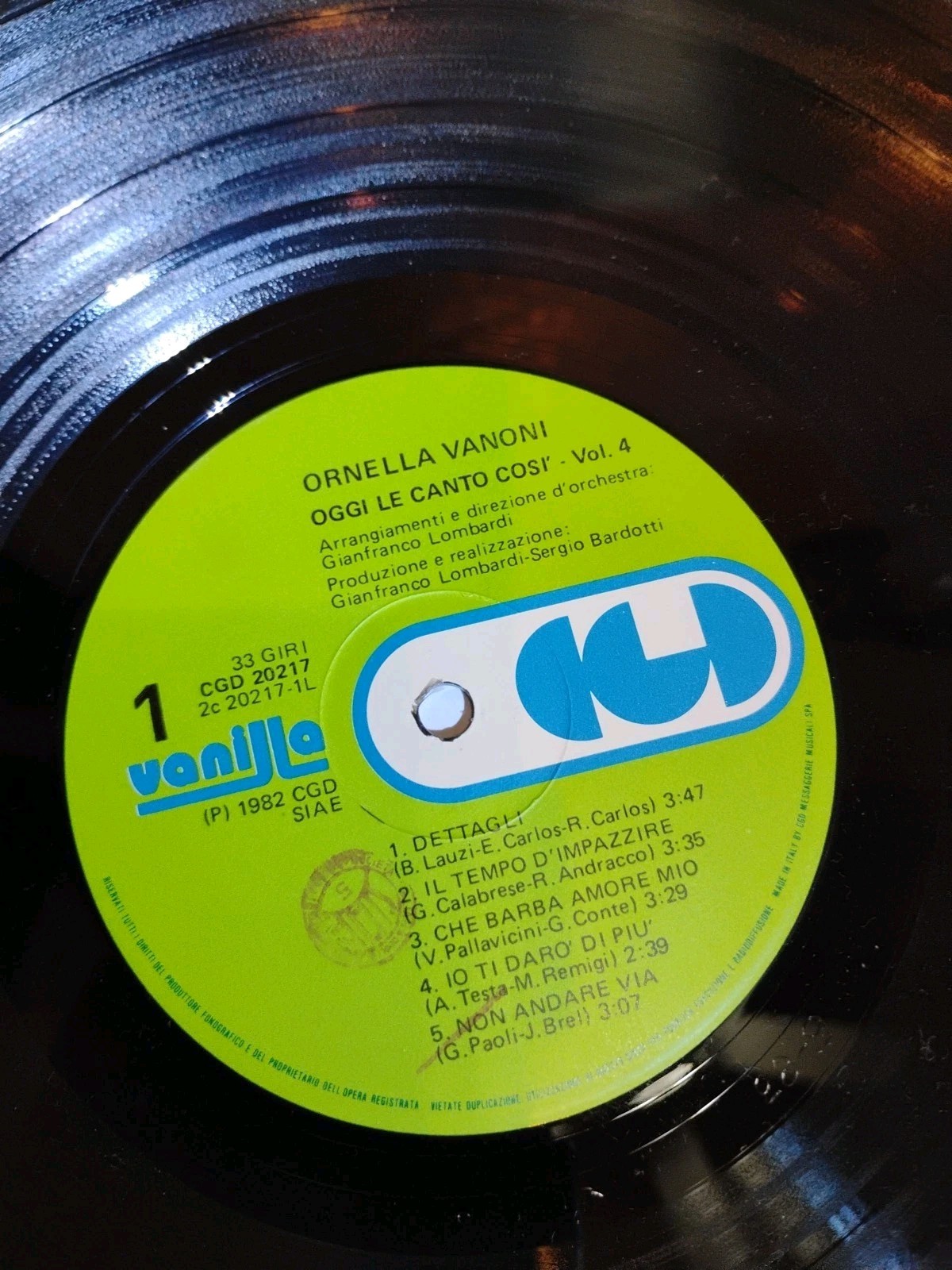 Ornella Vanoni LP Vinyl Record Oggi Le Canto Cosi n.4 🎙️ - photo 5