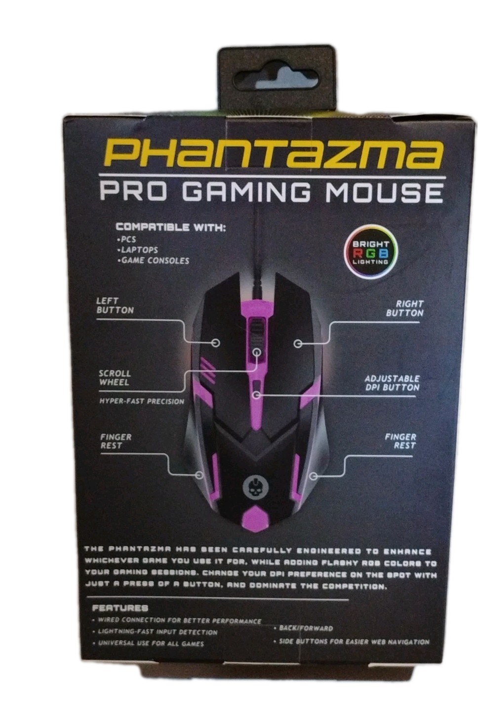 Phantazma Pro Gaming Mouse By Game Punk - RGB, Ergonomic, DPI - photo 4