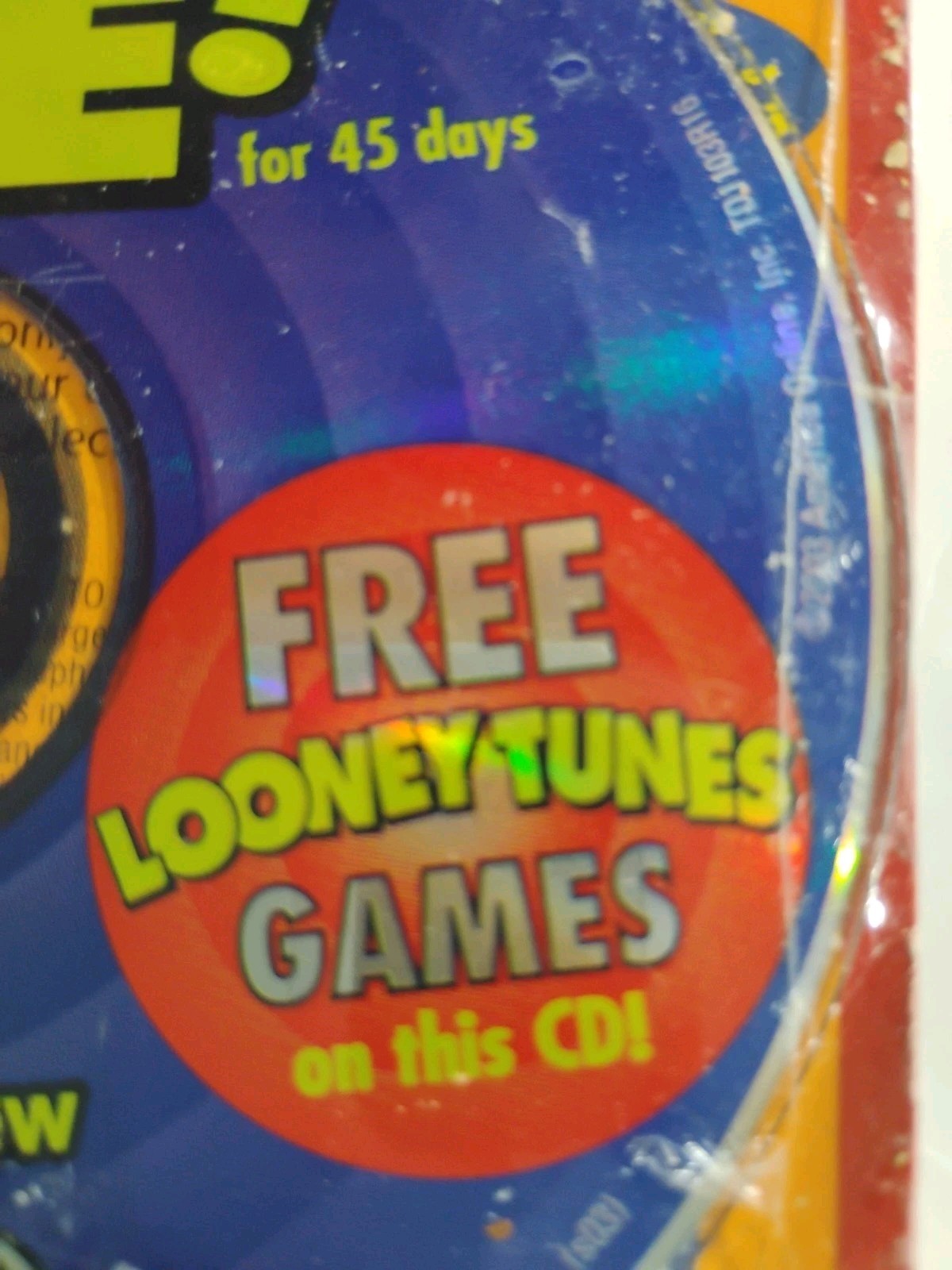 AOL 9.0 Looney Tunes Games Disc America Online ~Vintage 1045 HRS - photo 3