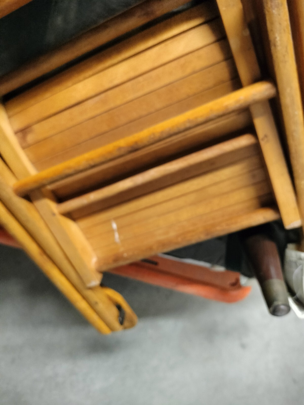 Playroom School Nursery Childs Kids Wooden Slat Folding Chairs - photo 2